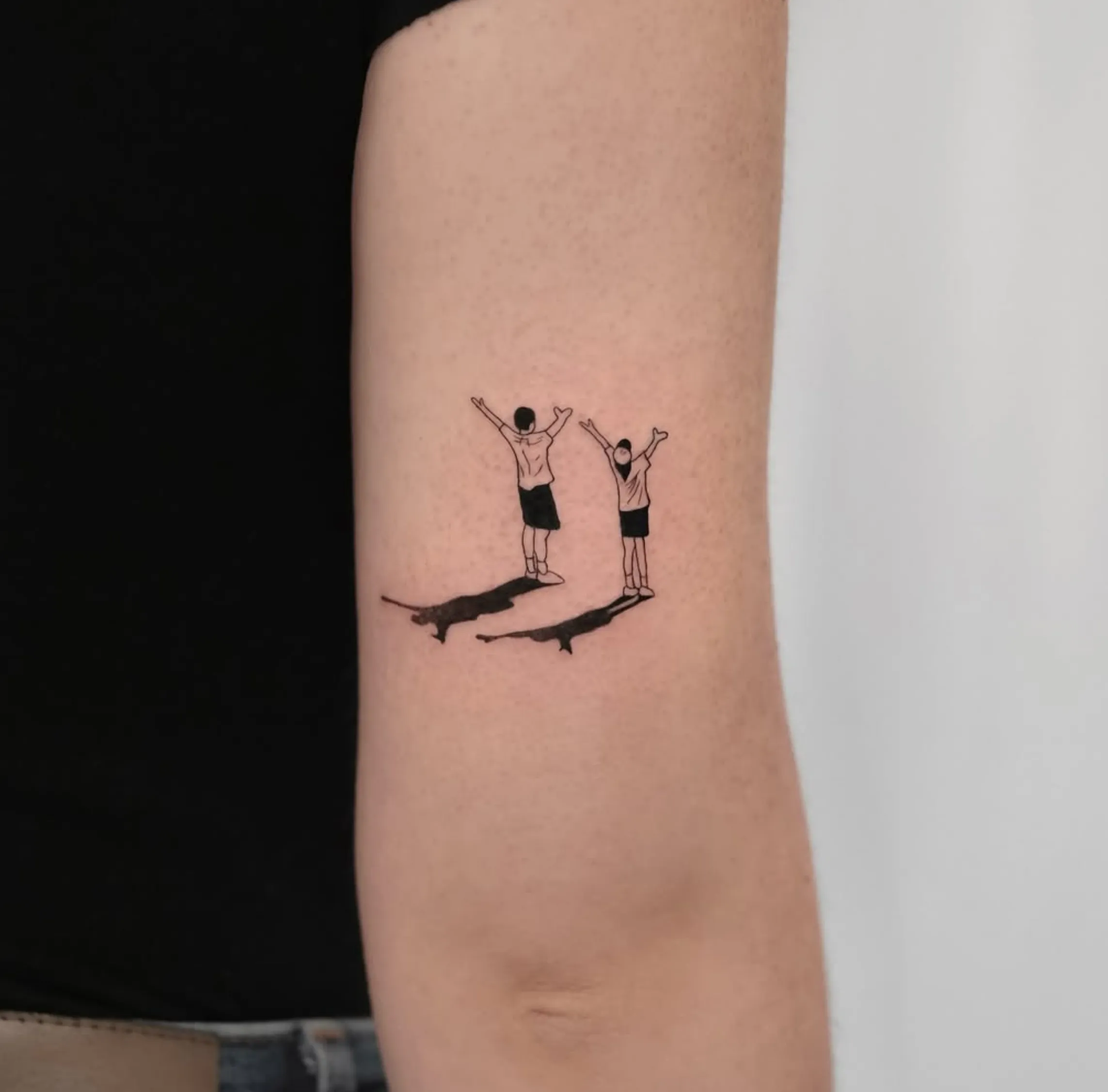 minimalist tattoo shading